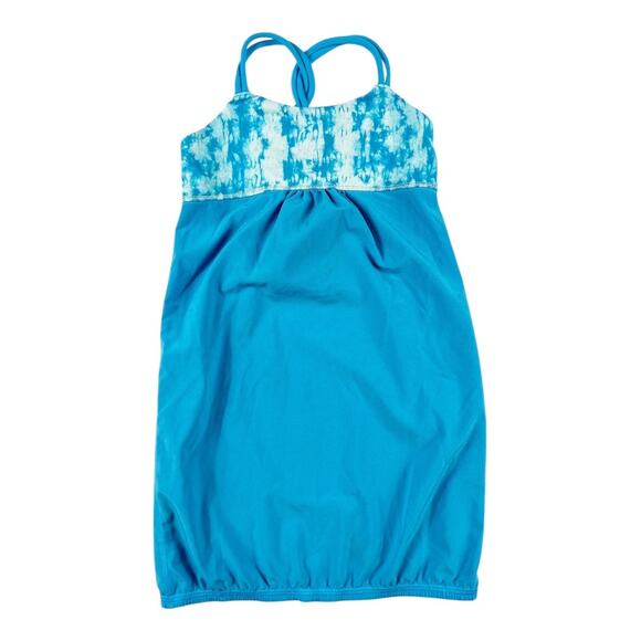 Ivivva Blue Marble Tie Dye Athletic Tank Dress size 4 - Picture 1 of 6